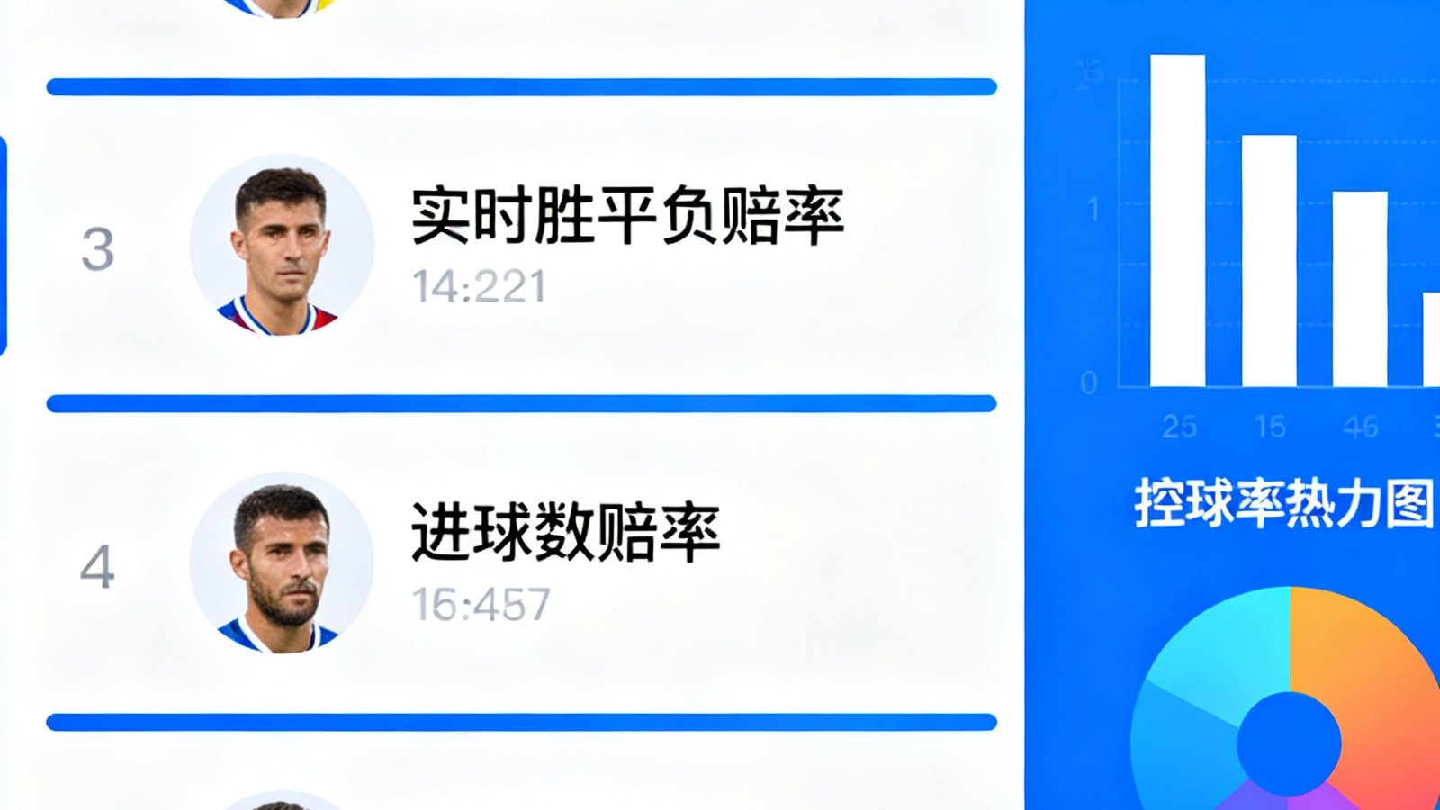 爱游戏app竞猜模块界面截图，显示多场足球比赛的实时赔率和数据分析图表